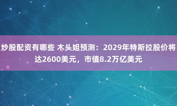 炒股配资有哪些 木头姐预测：2029年特斯拉股价将达2600美元，市值8.2万亿美元
